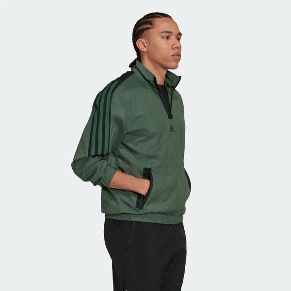 FUTURE ICONS 3-STRIPES WOVEN 14 ZIP SWEATER